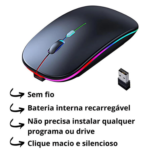 Mouse Sem Fio Rgb 2.4